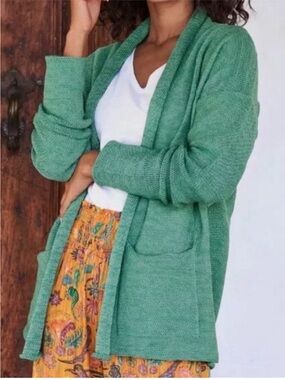 Peruvian Connection Pima Cotton Open Front Cardigan
